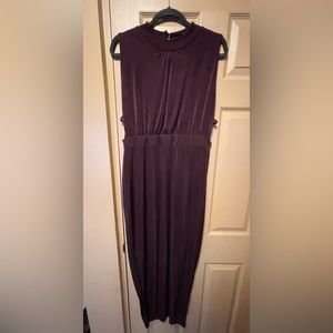 Missguided Purple Side Strap High Neck Dress